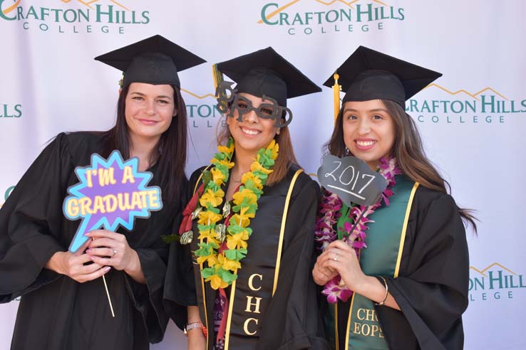 People enjoying commencement activities