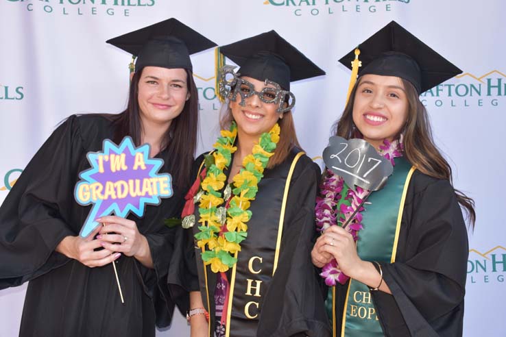 People enjoying commencement activities