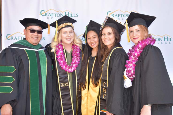 People enjoying commencement activities