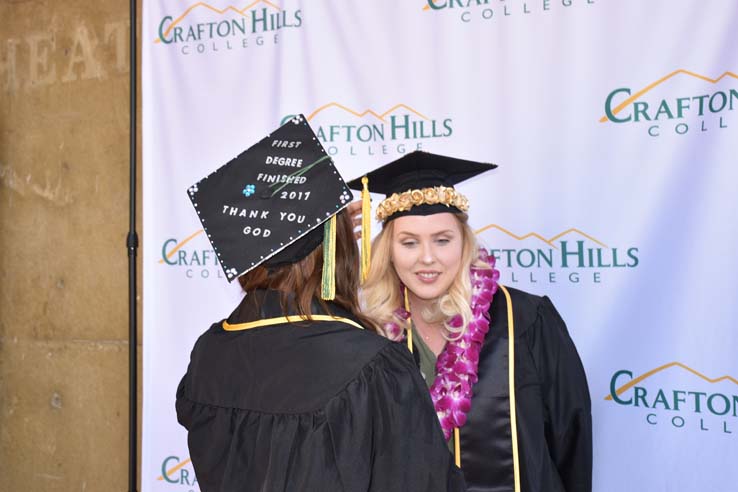 People enjoying commencement activities