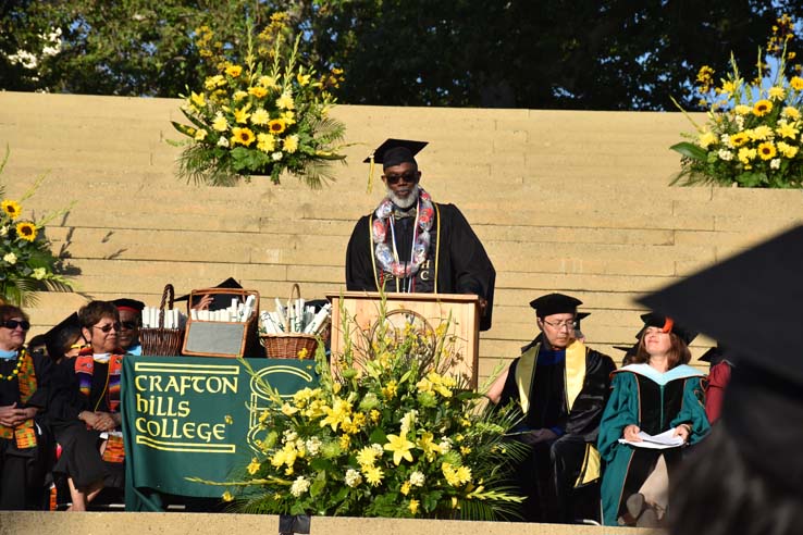 People enjoying commencement activities