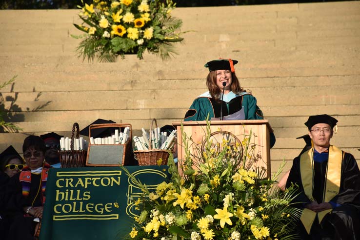 People enjoying commencement activities