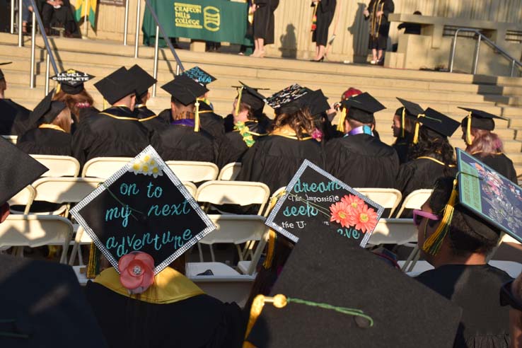 People enjoying commencement activities