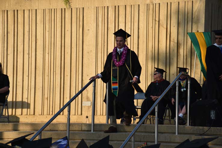 People enjoying commencement activities