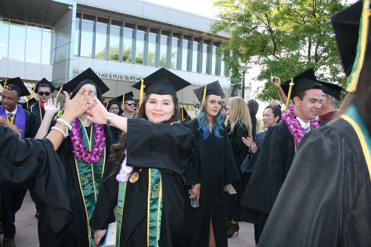 Students at Commencement