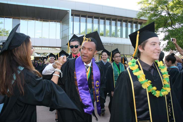 Students at Commencement