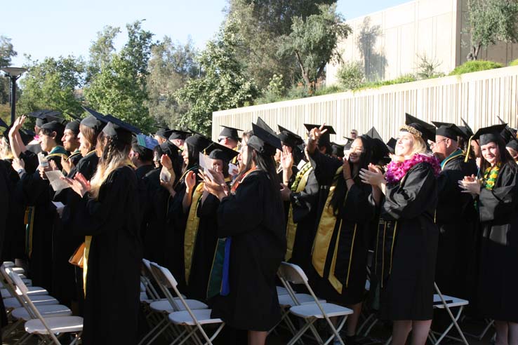 Students at Commencement