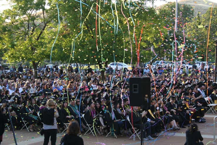 Students at Commencement