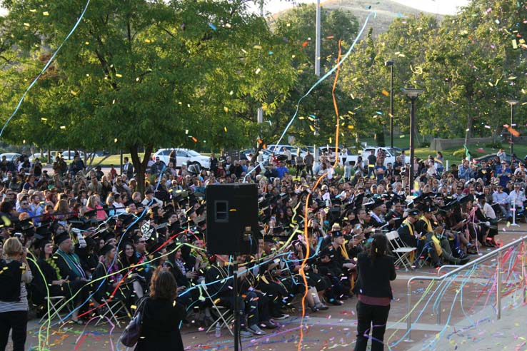 Students at Commencement