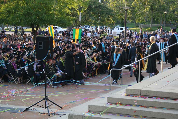 Students at Commencement