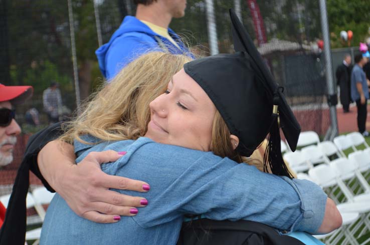 People enjoying commencement