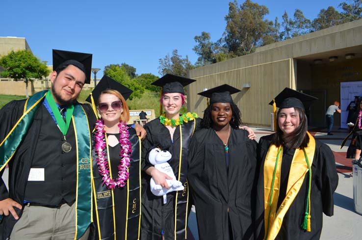 People enjoying commencement