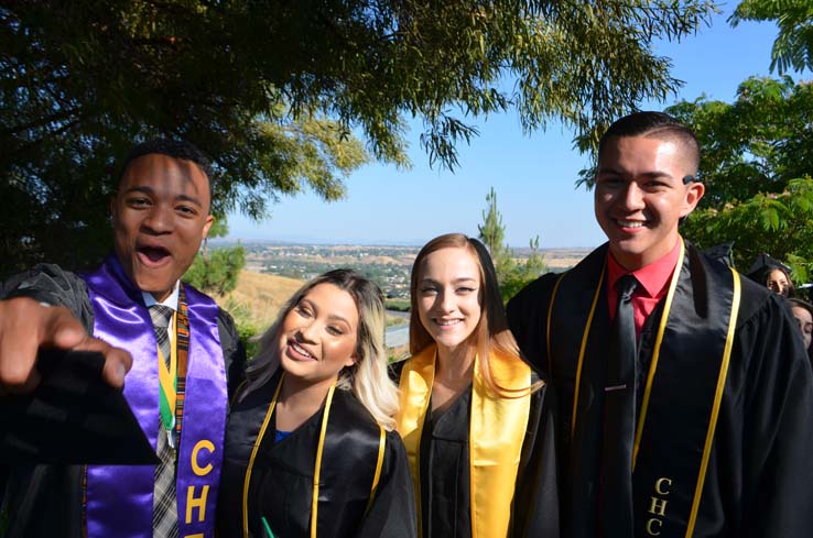 People enjoying commencement