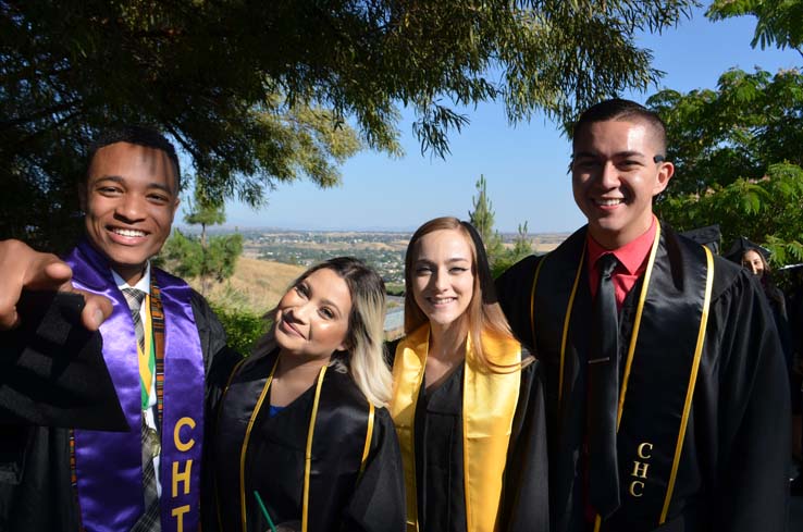 People enjoying commencement