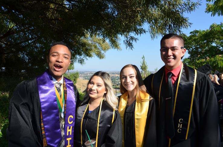 People enjoying commencement