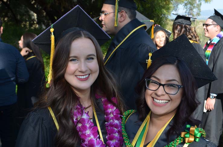 People enjoying commencement