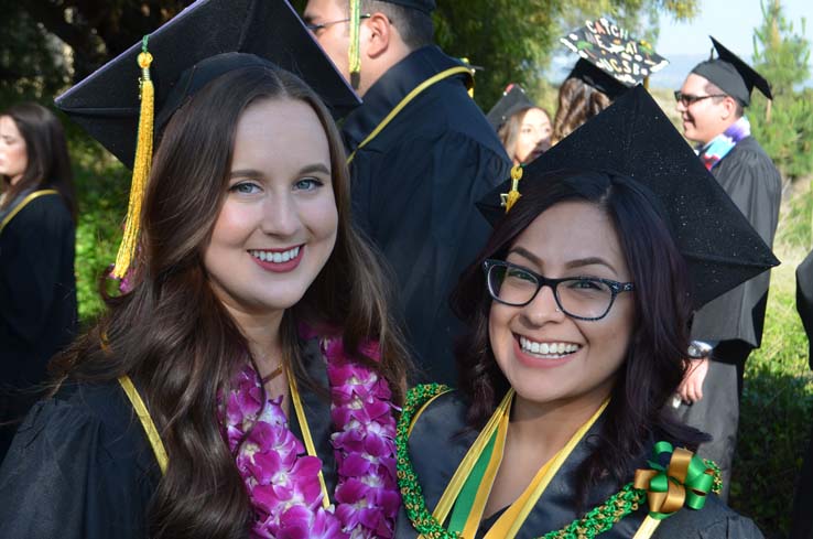 People enjoying commencement