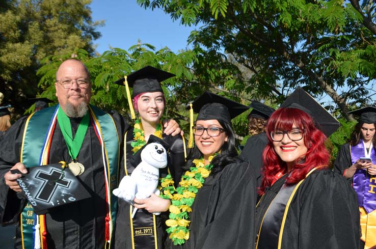 People enjoying commencement