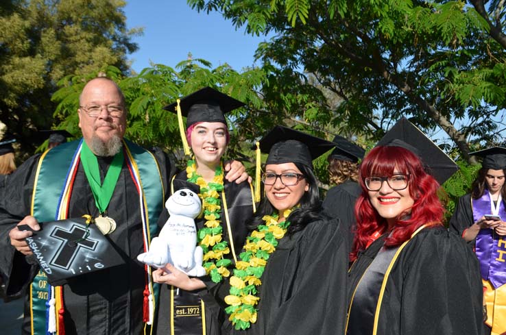 People enjoying commencement