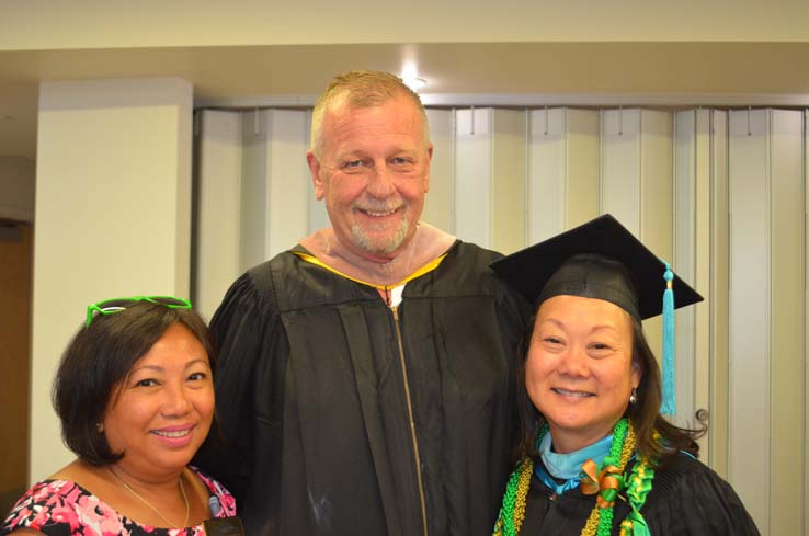 People enjoying commencement