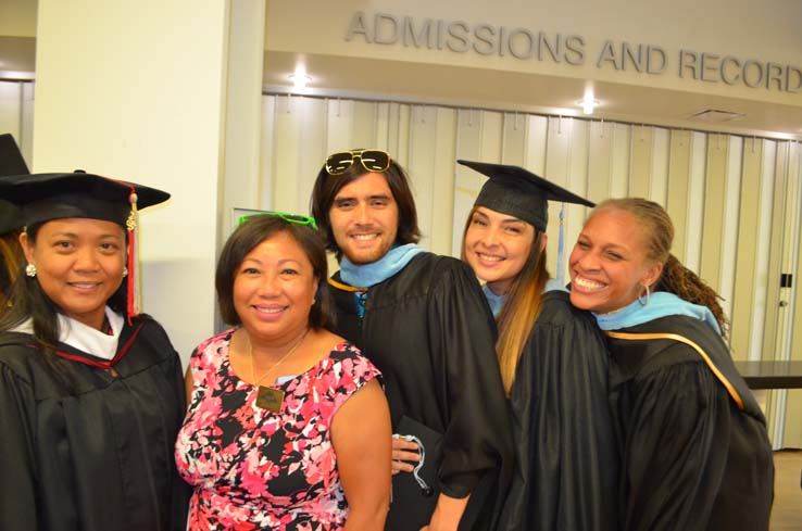 People enjoying commencement