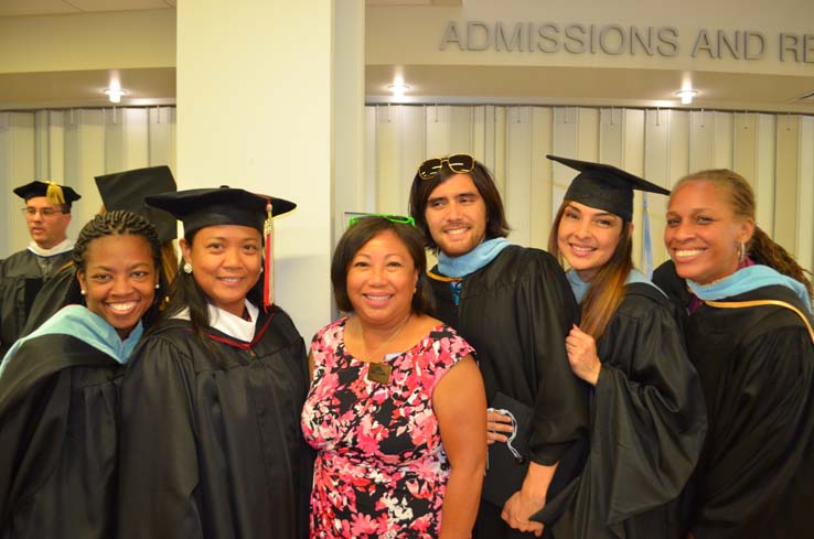 People enjoying commencement