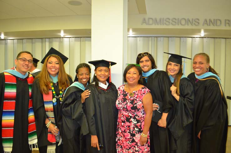 People enjoying commencement