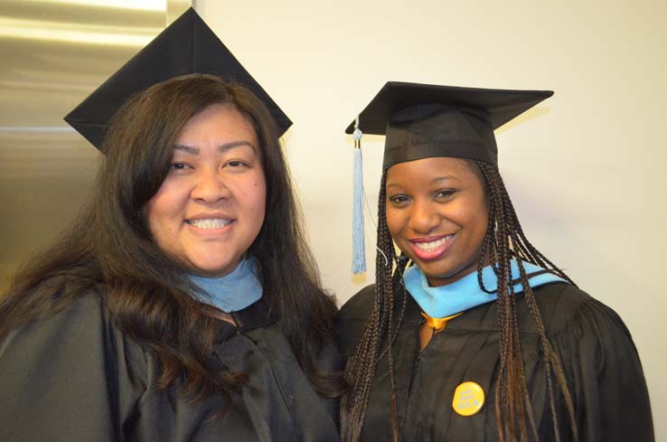 People enjoying commencement