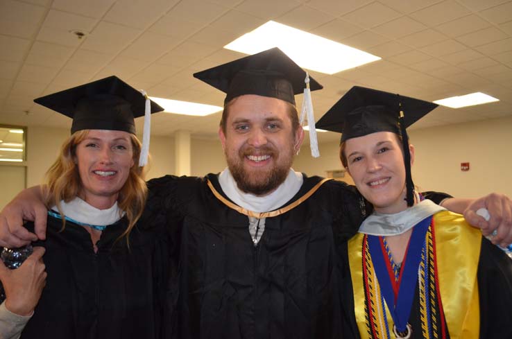 People enjoying commencement