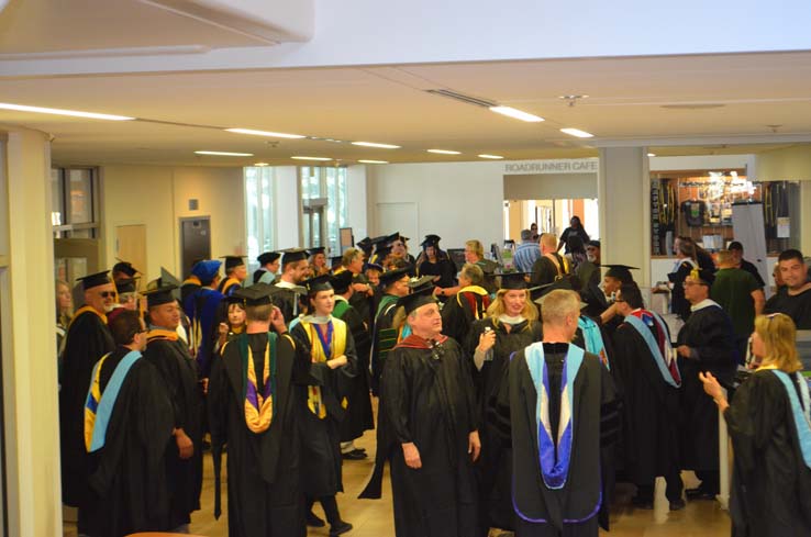 People enjoying commencement