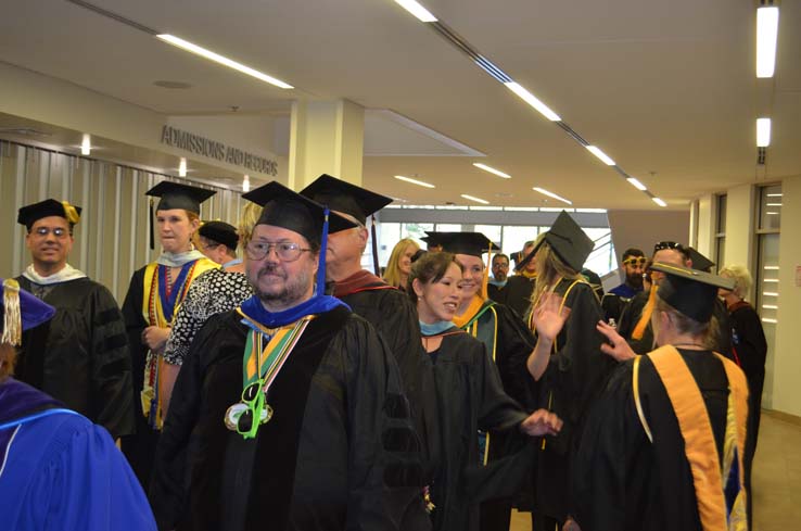 People enjoying commencement