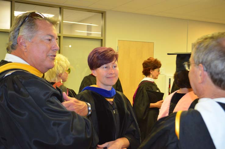 People enjoying commencement