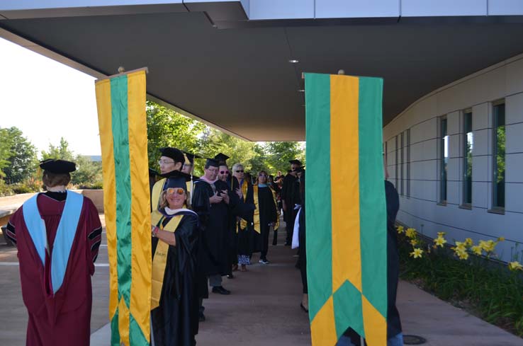 People enjoying commencement