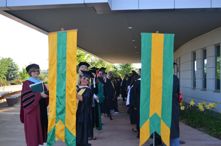 People enjoying commencement