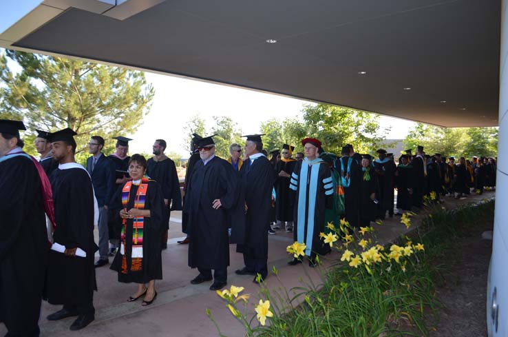 People enjoying commencement