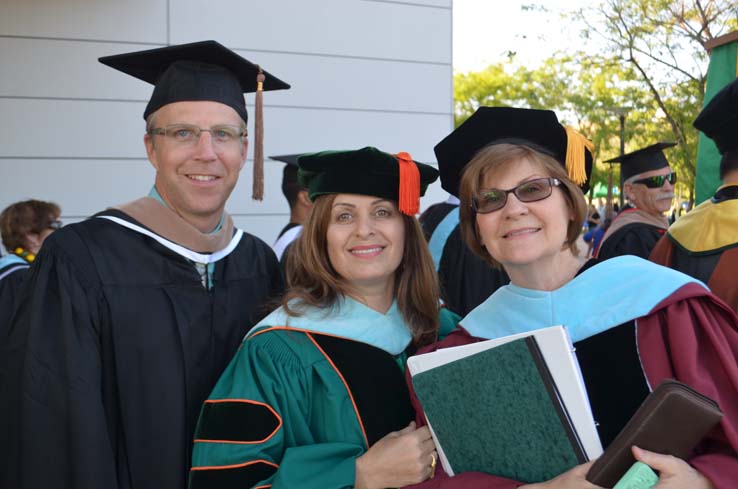 People enjoying commencement