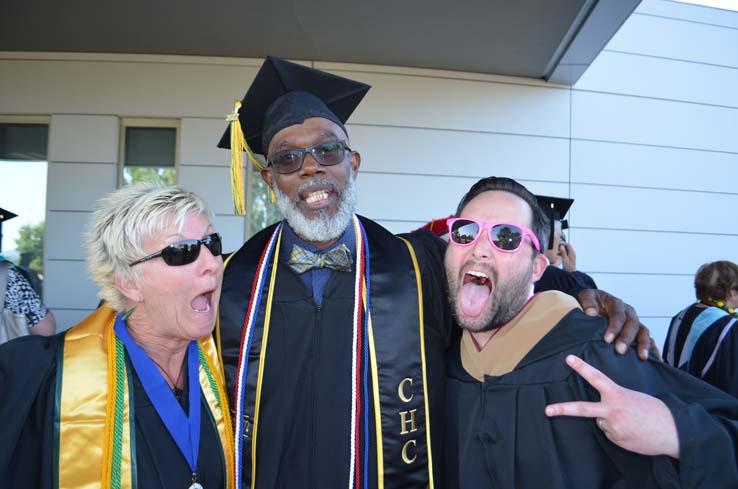 People enjoying commencement