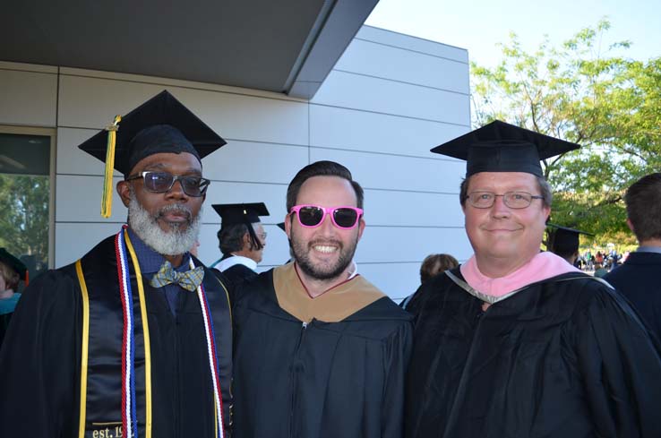 People enjoying commencement