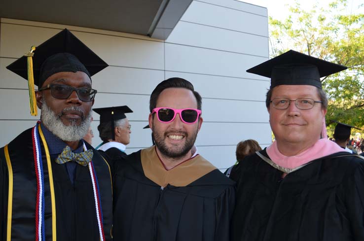 People enjoying commencement