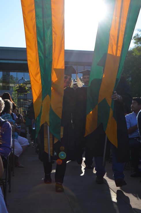 People enjoying commencement