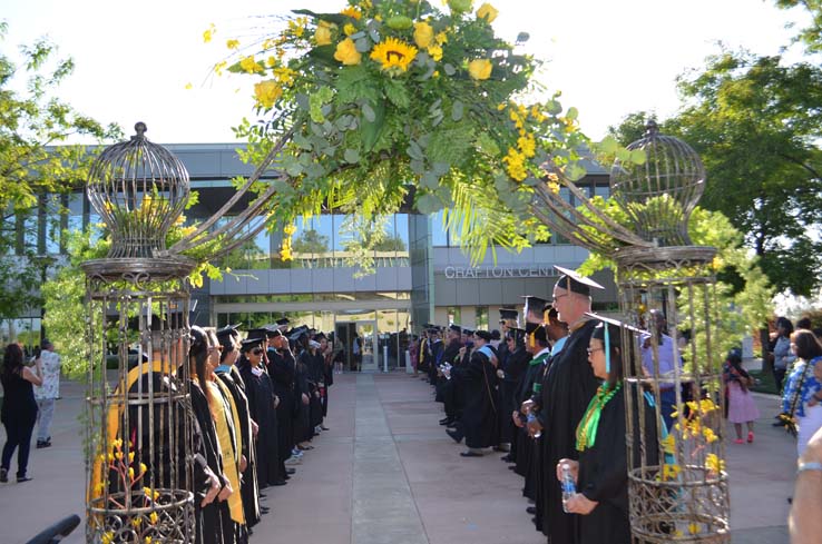 People enjoying commencement