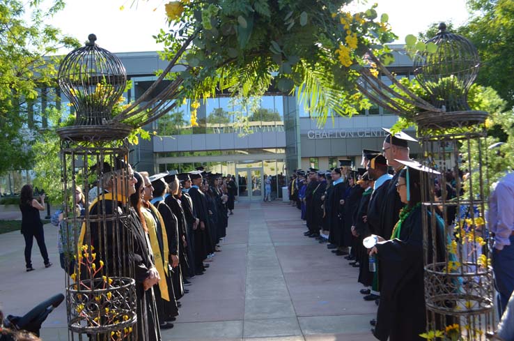 People enjoying commencement