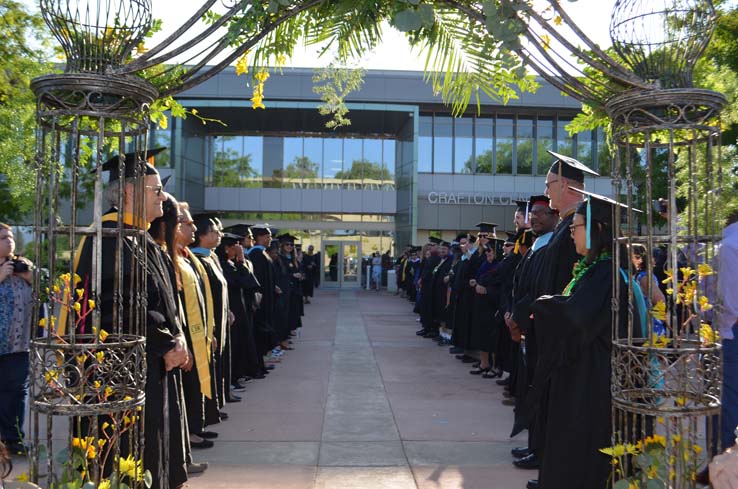 People enjoying commencement