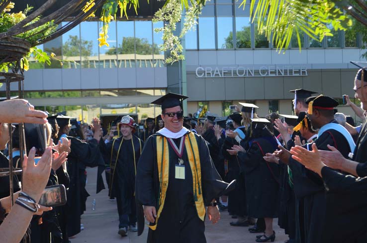 People enjoying commencement