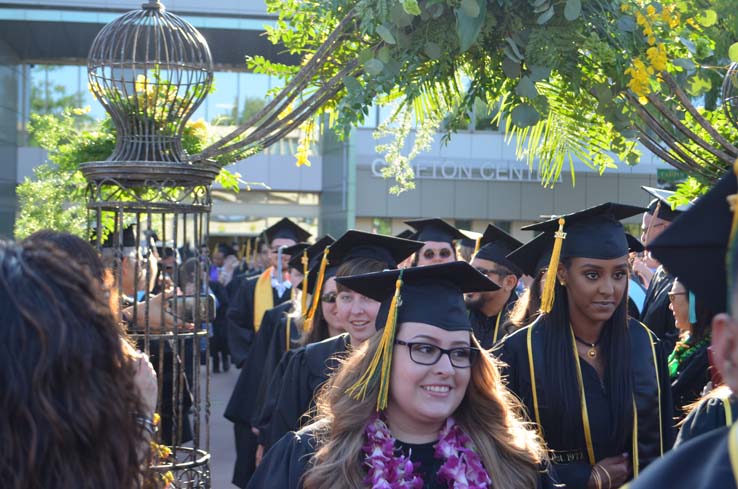 People enjoying commencement