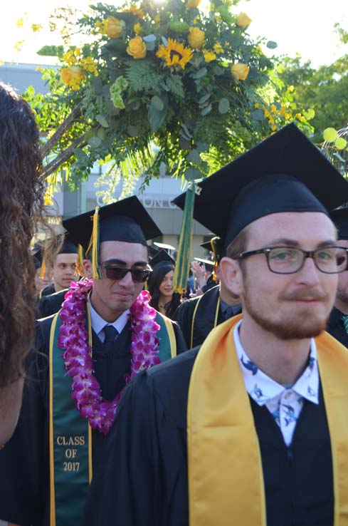 People enjoying commencement