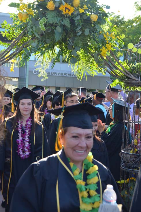 People enjoying commencement