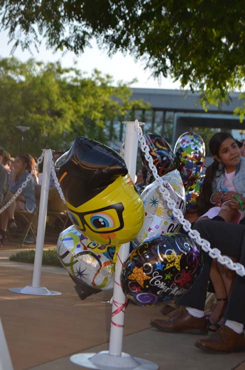 People enjoying commencement