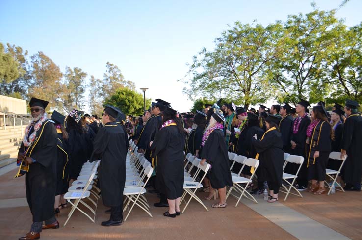 People enjoying commencement