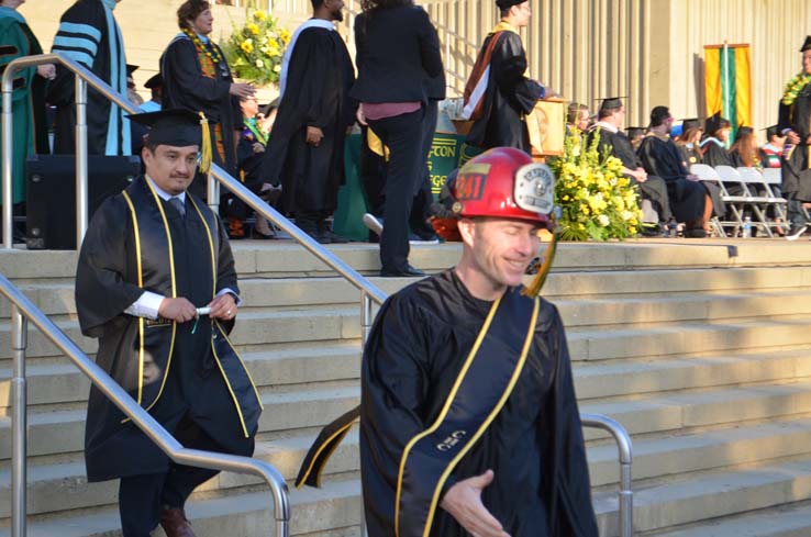 People enjoying commencement